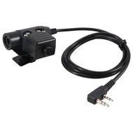U94 7.0mm PTT Cable Plug Headset Adapter 2PIN for UV-5R UV-S9 Plus UV-82 AR-152 Walkie Talkie Two Wa