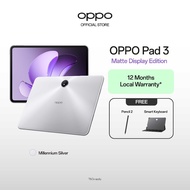 [18 Months Warranty] OPPO Pad 3 16 (8+8GB) + 256GB | MediaTek 8350 | Anti-Reflective Matte Display |