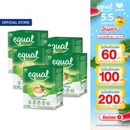 [5 กล่อง] Equal Stevia หญ้าหวาน อิควล สตีเวีย ผลิตภัณฑ์ให้ความหวานแทนน้ำตาลจากหญ้าหวานธรรมชาติ ขนาด 