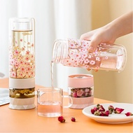 【生日禮物】雙層隔熱濾茶玻璃杯-280ml 文青 情人節 入厝 生日禮