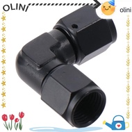 OLINI 1pc an6 Union Connector, Black 90 Degree 6 an 90 Degree Fitting, Line Replacement Female Strai