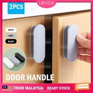 LOVIDA CLEAR STOCK [2PCs] Self Adhesive Drawer Handle No-Dril Sliding Door Handle Glass Window Cabinet Wardrobe Toilet