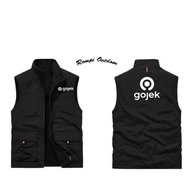 Real PICTURE thick waterproof Gojek Street Motorcycle Vest guaranteed | Gojek Men's Outdoor Vest | G