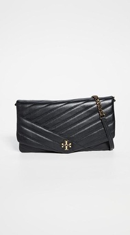 TORY BURCH KIRA CHEVRON CLUTCH BAG BLACK ORIGINAL TORY BURCH