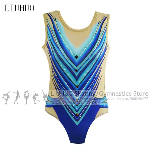 Gymnastics Leotards Girls Teens Competitions Kids Ice Skating Dress Rhythmic Leotard Artistic Christ