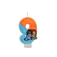 New Cartoon Bluey Numbers 0-9 Candle Boy Birthday Cake Handmade Creative Candle Celebration Decorati