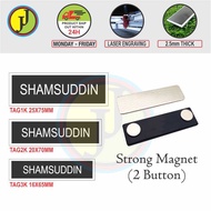 Name Tag With Magnet Or Pin Tag Nama Sekolah Tag Nama Guru Tag Nama Kakitangan Kerajaan Tag Penjawat