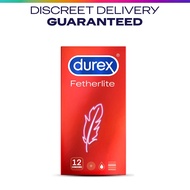 【Durex Condoms】Durex Fetherlite Thinner Lubricated Condoms 12s