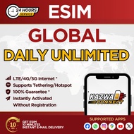 eSIM GLOBAL Daily Unlimited 1-7 DAYS | eSIM Activated Instantly