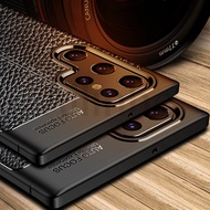 เคสหนังเนื้อนิ่มป้องกันการกระแทกเคสสำหรับ Samsung Galaxy S22 S20 S21 Ultra Plus 20 FE Note 20 Ultra A53 5G