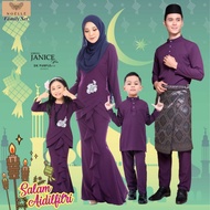 NOELLE Baju Raya Family Sedondon 2024 Baju Kurung Ibu Anak Baju Melayu Ayah Anak Baby JANICE PRO - D