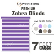 KKC PREMIUM KOREA ZEBRA BLINDS Custom 7ft Height/Curtain Blinds/Bidai Tingkap Modern Zebra/Premium Quality