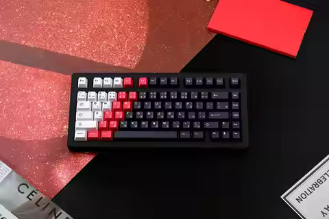 GMK Red black gradient Keycap 129 Keys PBT Keycaps Cherry Profile DYE-SUB Customized Keycaps For Mec