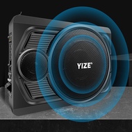 🔥YIZE 10 Inch Subwoofer Car Active Audio 12V High-power Aluminum Alloy Car Speaker Under Seat Woofer Ultra-thin HIFI Sub