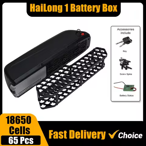 ChamRider-Hailong 1 Electric Bike Battery Box, Down Tube Case, Ebike Downtube, 10S5P, 13S4P, Nickle 