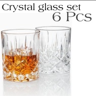 Mama fancy crystal  glassware glass set (6pcs) 220ml