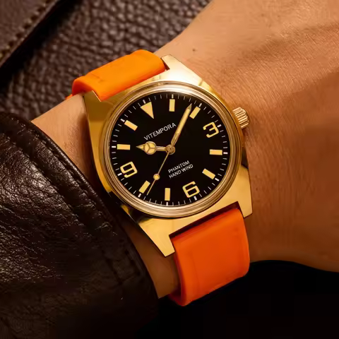 36mm Mens Mechanical Watch Shanghai 7120 Manual Mechanical Movement 36mm Retro Chinese Watch Busines
