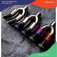 5Zigen car exhaust, two branches, Rainbow, Blue, Titan, chemical and best-selling