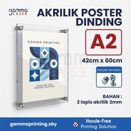 A2 Acrylic Wall Poster Display Frame Quality Frame Clear Acrylic Wall Decoration