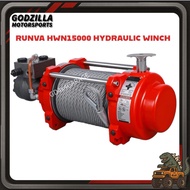 RUNVA HWN15000 HYDRAULIC WINCH 12V 15000LBS （6806KG）SYNTHETIC ROPE PLASMA ROPE IP67 INGRESS PROTECTE