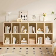 Combination Style Low Shelf Living Room Locker Floor Storage All Solid Wood White Cream French Latti