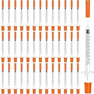 Pack of 40 1 ml Plastic Tube Syringes, Multi-Purpose Measuring Tools, Liquid Measuring Syringe with 