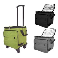 [DALIX] CO-014 - Rolling Cooler Thermal Insulated Trolley Bag Sports Leak Proof Black Gray