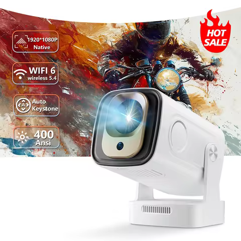 Global version HY260 PRO 1080P Allwinner H713 Android 11 Projector 400ANSI Wifi6 BT5.4 Cinema Portab