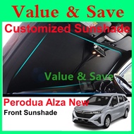 Car Front Windshield Sunshade Perodua Alza / Veloz 2022 - 2025 Custom Fit Window Customized Front Su