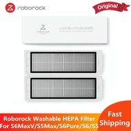 Original Roborock Washable Hepa Filter Accessories Parts for S6 Maxv/S5 Max/S6 Pure/S5/S6/S55 Access