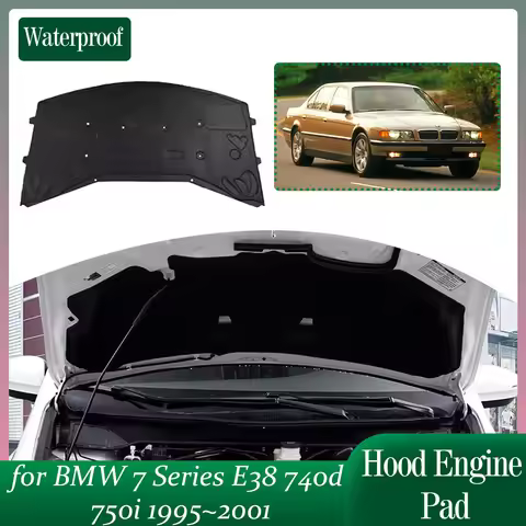 Car Hood Engine Insulation for BMW 7 Series E38 740d 750i 1995~2001 Soundproof Thermal Heat Cotton L