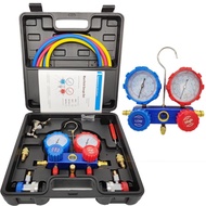 R-134a R-404A Refrigerant Pressure Gauge Liquid Filling Valves Air Conditioner Refrigerant Gauge Flu