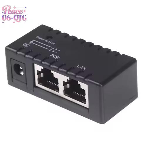 New Hot Sale 1PCS 2.1mm X 5.5mm Passive POE injector for IP Camera VoIP Phone Netwrok AP device 12V 