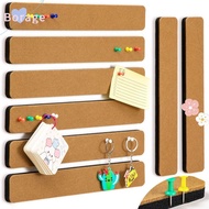 BORRAONE Self Adhesive Cork Board, Cork Material Frameless Pushpin Cork Board, Multifunctional Self 