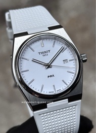 Brand New Tissot PRX White Dial on Rubber Strap Quartz Watch T137.410.17.011.00