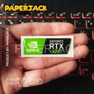 GEFORCE RTX 3080 RAISED EMBLEM FLEXIBLE 3D RESIN STICKER OUTDOOR STICKER