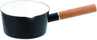 Pearl Metal Presage Enameled Milk Pan, 5.9 inches (15 cm), Black