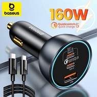 Baseus 160W QC 5.0 หัวชาร์จเร็ว อุปกรณ์ชาร์จแบตในรถยนต์ ที่ชาร์จแบตในรถ Car Charger Car Lighter Char