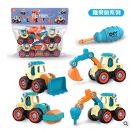 4pcs Disassembly Engineering Vehicle/Engineering Vehicle Toy Assembly DIY/Screw Excavator Gravel Tru