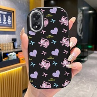 Case For OPPO A18 A38 Small Flower Cat Silicone Phone