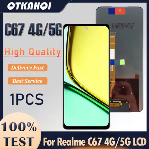 6.72" For Realme C67 4G LCD RMX3890 Display With Frame Touch Screen Digitizer Assembly For Realme C6