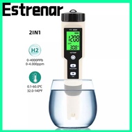 ESTRENAR Hydrogen Tester, with Backlit H2 Water Hydrogen Analyzer, High Accuracy H2 Meter Laboratory