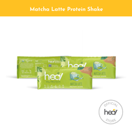 Heal Matcha Latte Protein Shake Powder Bundle of 3 Sachets - Dairy Whey Protein (32g) HALAL - Meal Replacement, Whey Protein