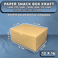 310gsm Thick Snack Box 12x16/Kraft Snack Box/Snack Box
