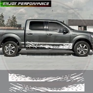 2PCS Car Door Side Skirt Vinyl Mud Splash Stickers For Ford Ranger Raptor F150 F250 F350 F450 F550 F