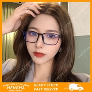 (HENGHA) Jelly Powder Frame Rectangular Radiation Protection Eyeglasses Korean Fashion Small Frame T