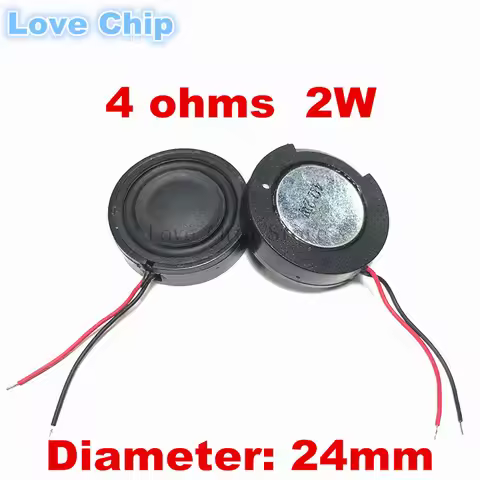 2pcs Diameter 24mm Full Range Audio Speaker For HARMAN 1 Inch 4 Ohm 2 4W Woofer Loudspeaker Speakers