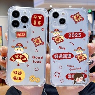 New Year Meaning Luck Transparent Casing For OPPO Find X7 Ultra X6 X5 X3 X2 Pro R9S R9 F1 F3 R11 R11