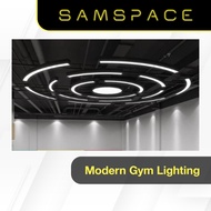 SamSpace Industry Style Y Shape Font Hexagon Lamp