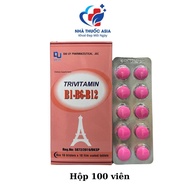 Trivitamin 3B B1- B6 - B12 hộp 100 viên nén - Bổ sung vitamin B1- B6 - B12